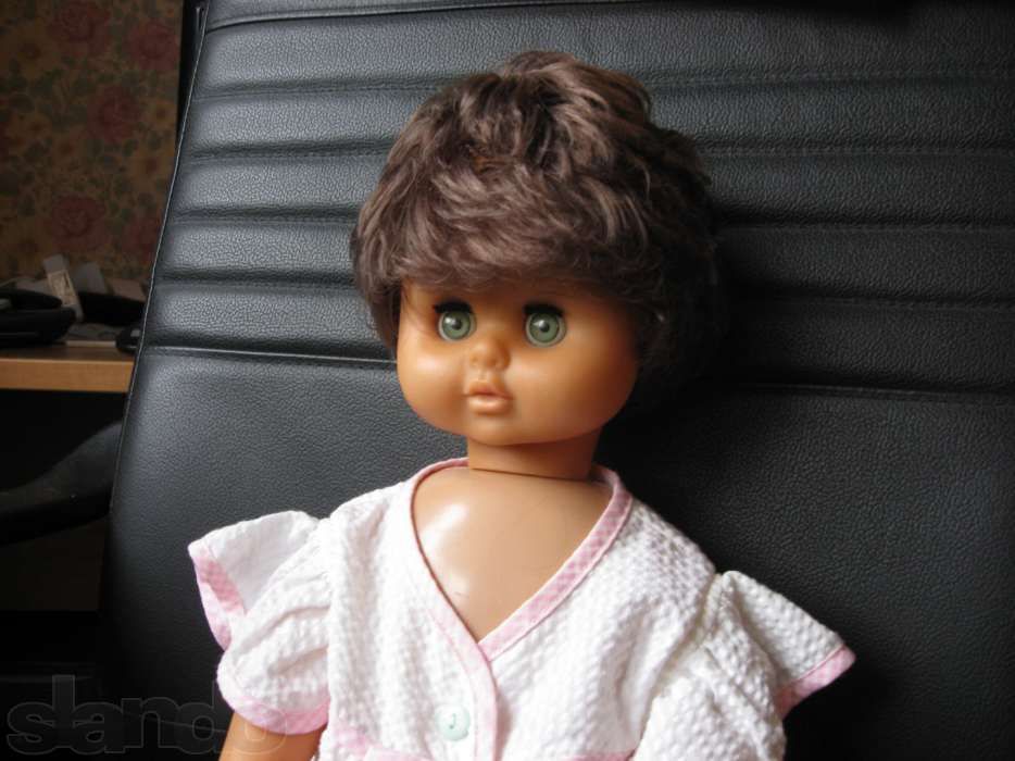 Кукла ГДР, 55 см, пухленькая брюнетка, ОБМЕН