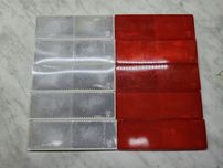 Światła Odblaskowe Odblaski 5x białe 5x czerwone 150x50mm (148x48mm)
