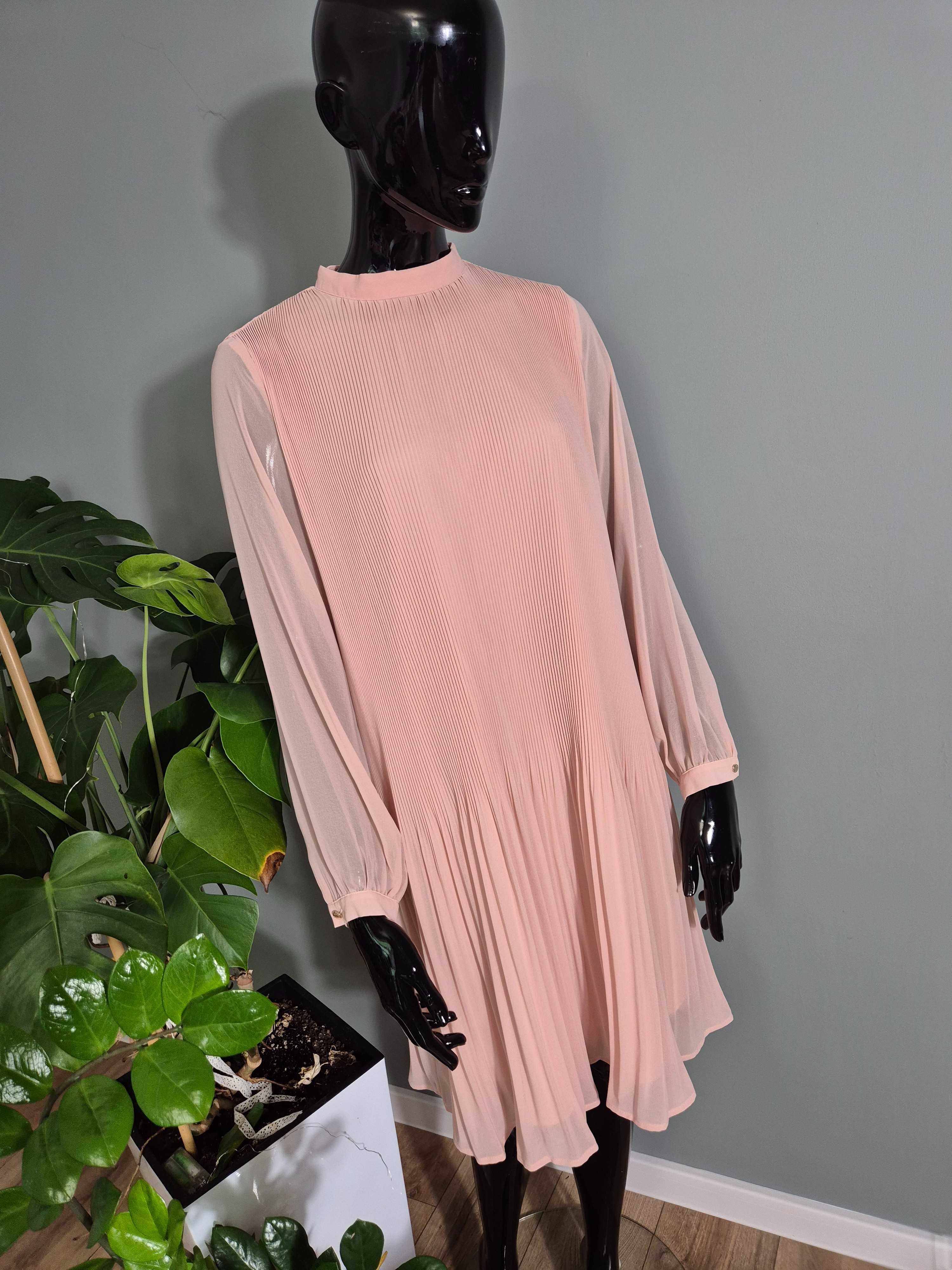 Sukienka damska elegancka Esprit 44 XXL plus size oversize plisowana