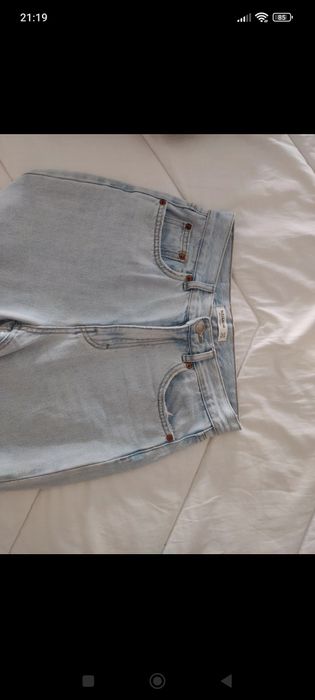 Calças ganga clara Pull and Bear