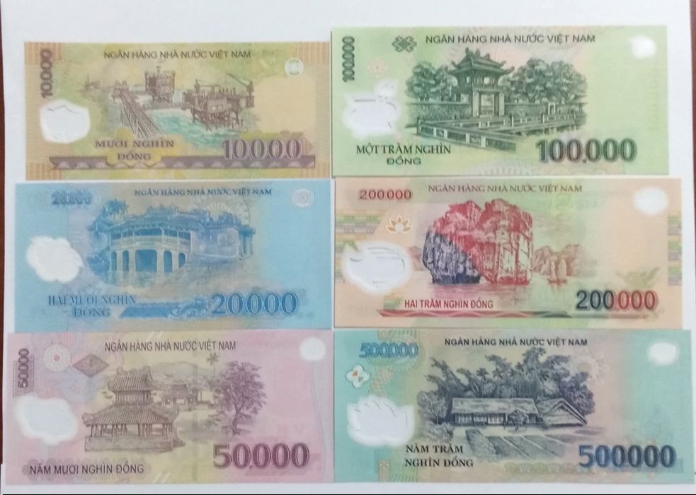 Set notas Vietnam Polímero UNC