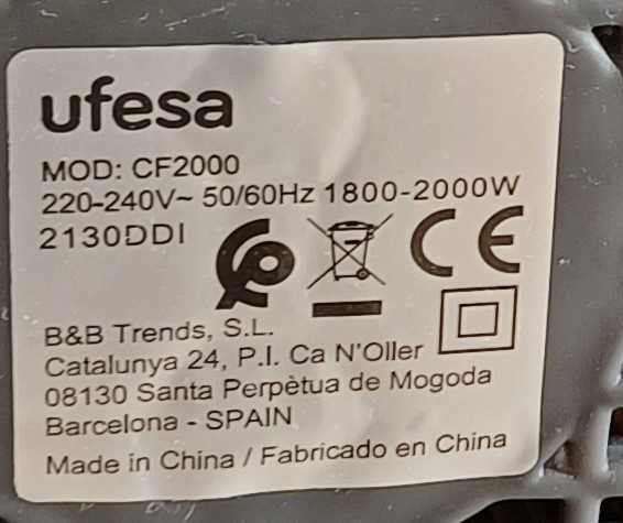 Ufesa CF2000, aquecedor elétrico