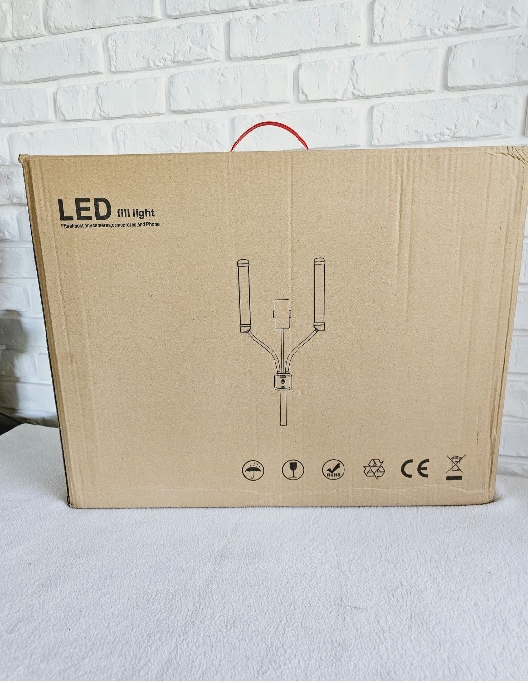 Lampa kosmetyczna LED podwójna 40W + pilot statyw torba lusterko