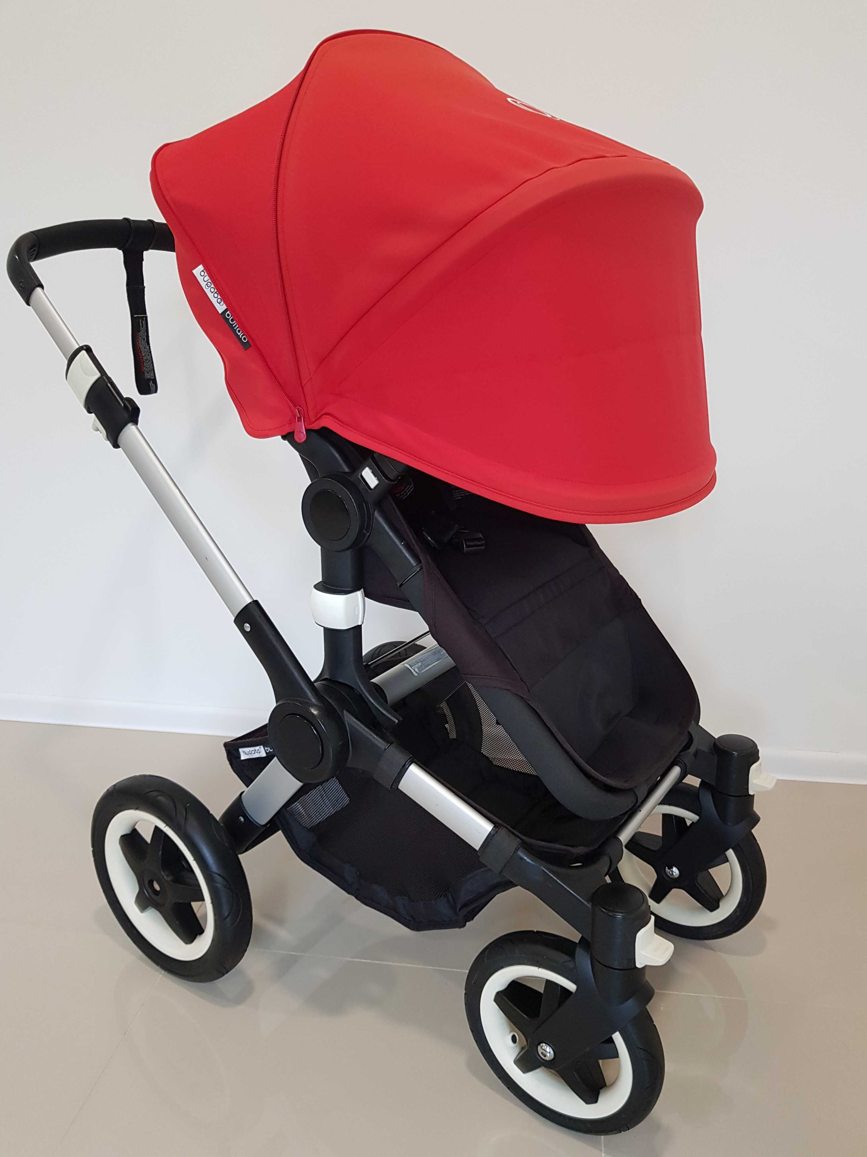 Wózek Bugaboo Buffalo Black-Red 3w1 z fotelikiem maxi cosi peeble.