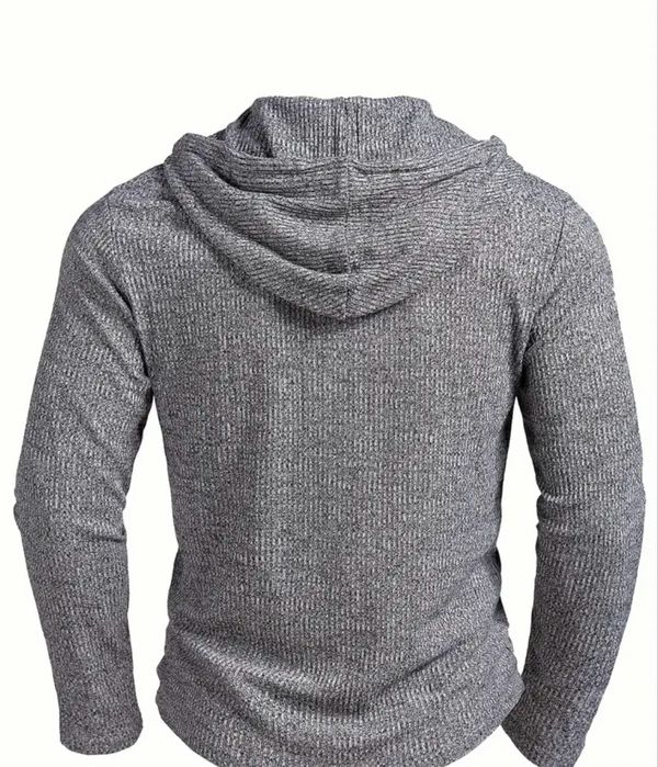 Чоловіча легка кофта з капюшоном сірого кольору розмір M