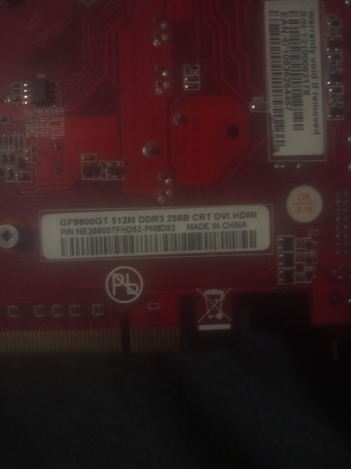 Karta graficzna gf9800. 512mb ddr3