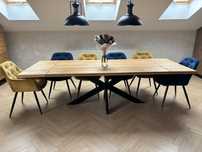 Stół dębowy LOFT 180x100 + dostawki 2x40 łóżko stół z dostawkami