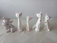 Figurki z porcelany koty