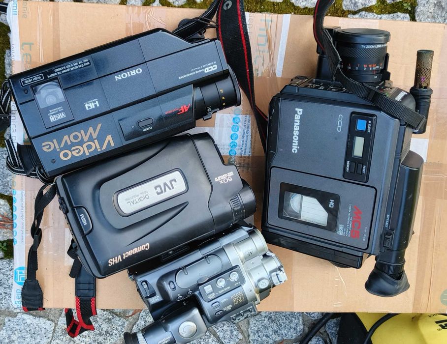 Stare kamery 5 urzadzeń   VHS-C i Video8 Panasonic JVC Sharp Orion