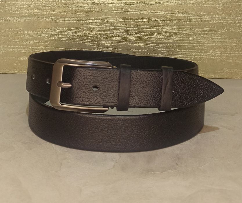 Мужской классический ремень  кожаный чоловічий ремінь-пояс батал