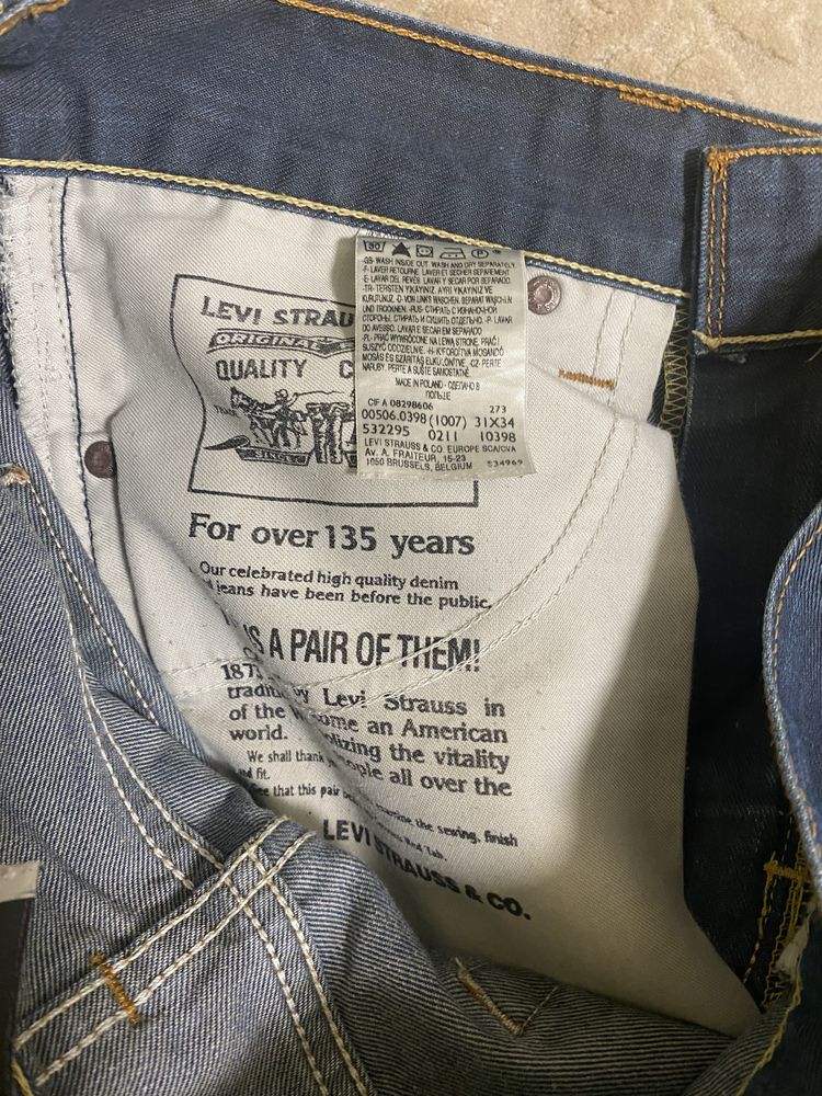 Джинси levi’s 506 W31L34 розмір s-m