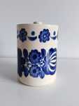 Ceramiczny pojemnik fajansowy z pokrywką prl