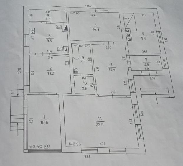 Продається газифікований будинок, Черкаська область, с Мліїв