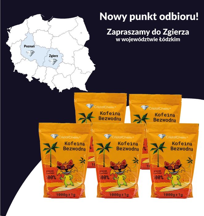 Kofeina Bezwodna 15kg *Czysta* Indyjska * Puch * Dostawa 24h