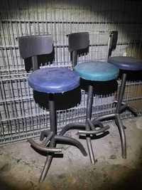 Hoker krzesła obrotowe barowe Old school PRL stalowe cult style retro