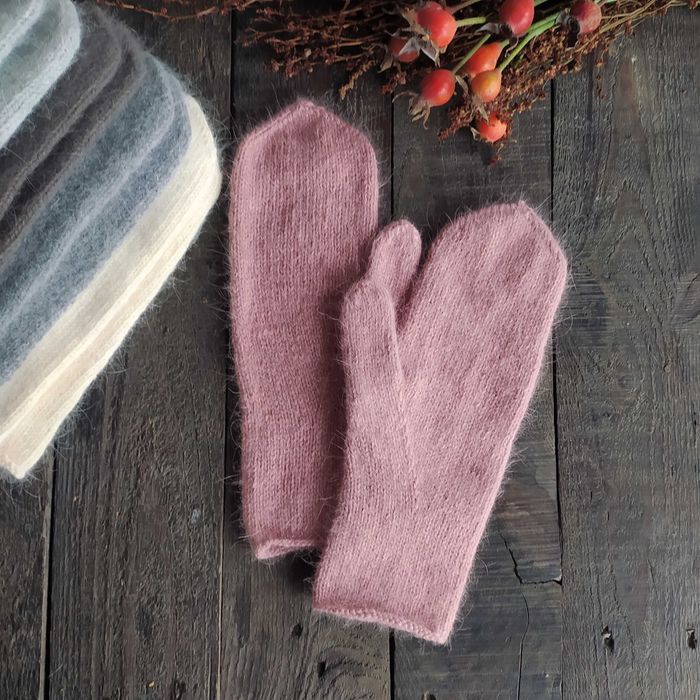 Рукавички пухові, жіночі рукавиці, зимові рукавички.