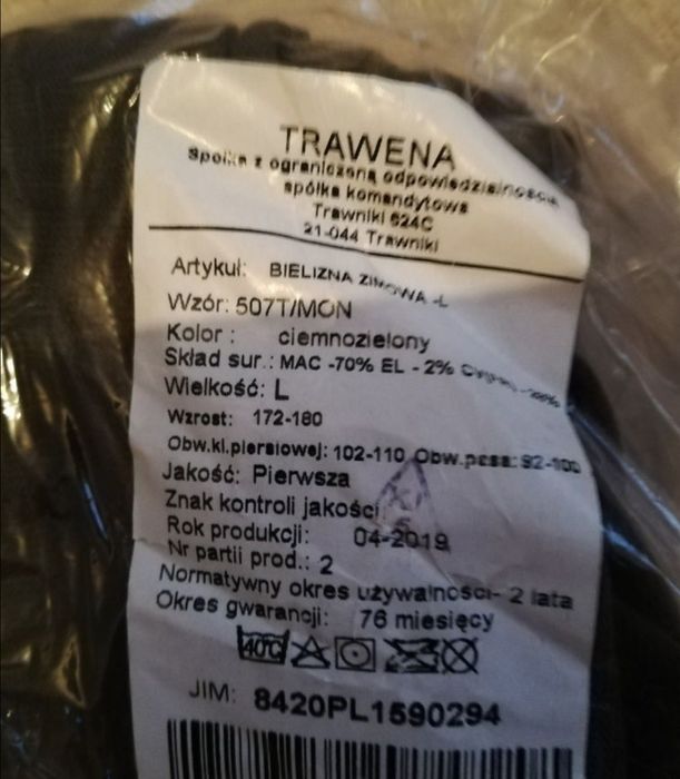 Bielizna zimowa L