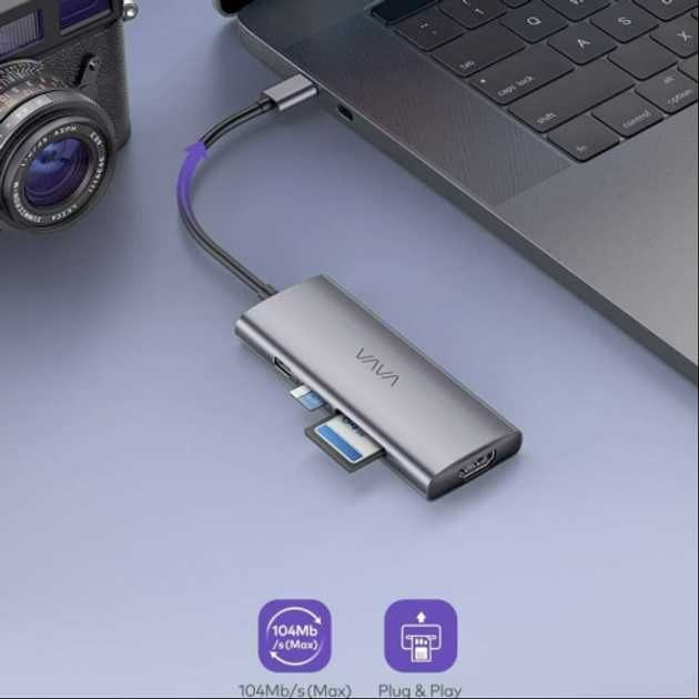 USB-хаб VAVA USB-C Hub 7-в-1 4k HDMI (VA-UC017)