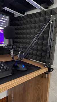 Microfone Condensador Profissional Klack® BMKLACK800 - Dourado