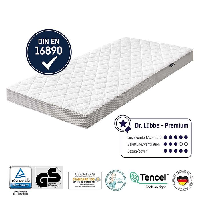 детский матрас Дитячий матрац Julius Zöllner Dr Lübbe 60*120 см 70-140