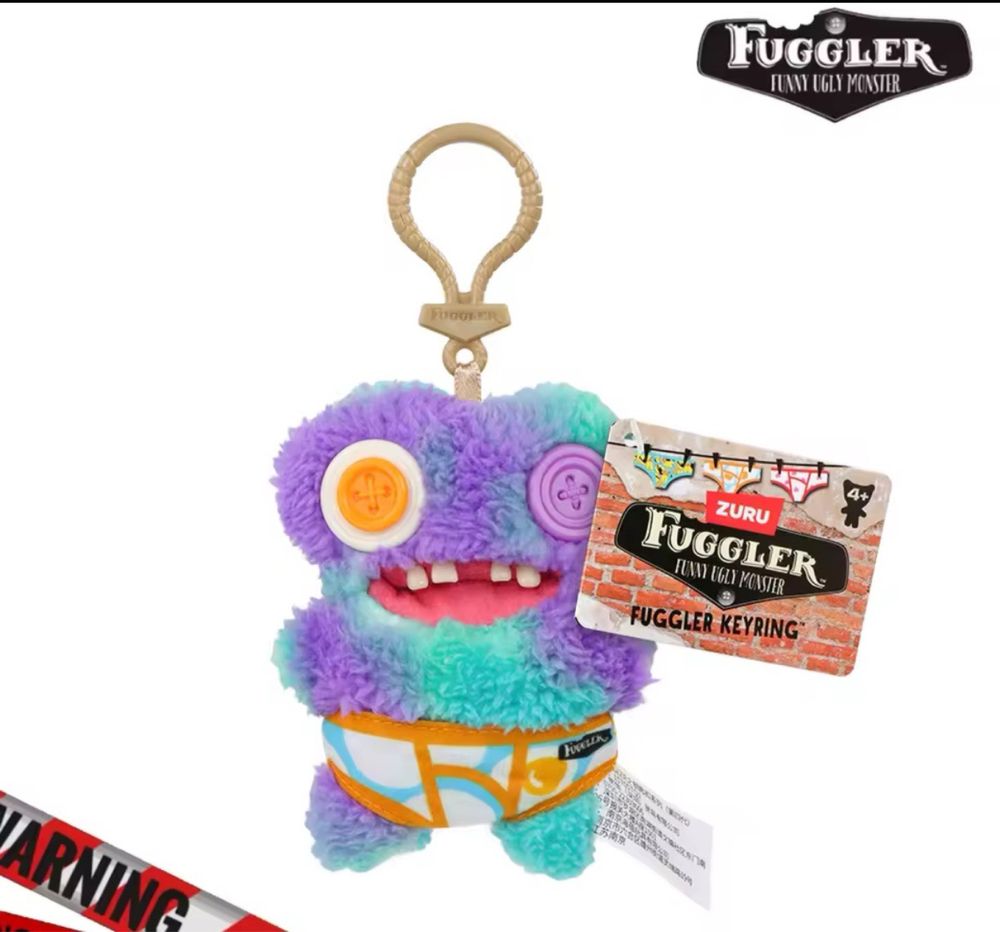 Мʼяка іграшка брелок Fuggler Фаглер Фуглер , фаглер білий зелений