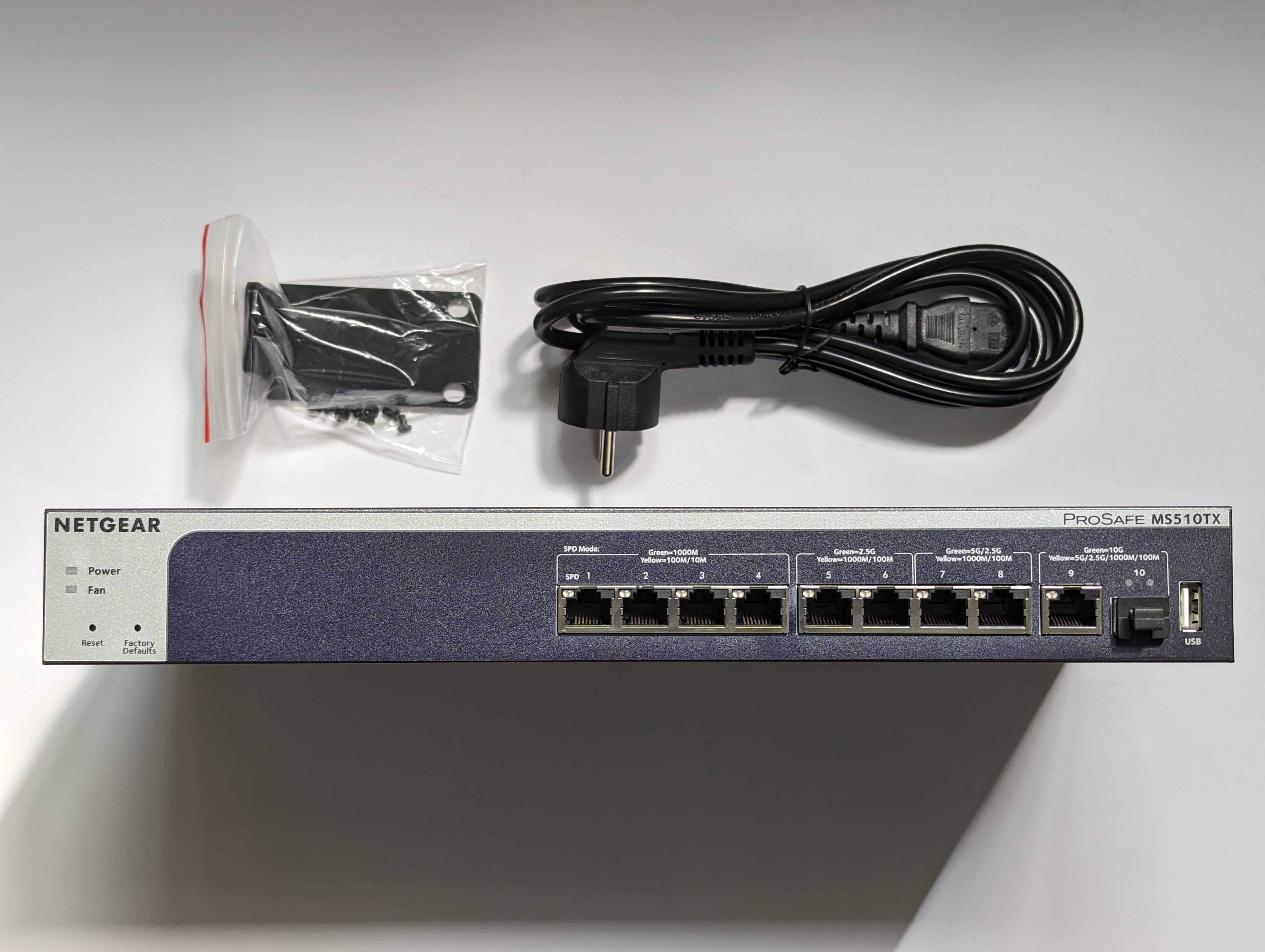 10G\5G\2.5G\1G RJ-45 SFP+ L2 комутатор NETGEAR MS510TX світч switch