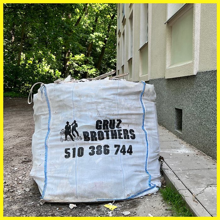 • Wywóz gruzu Big Bag 1m3/1.5m3 – tanio i szybko z odbiorem z posesji•