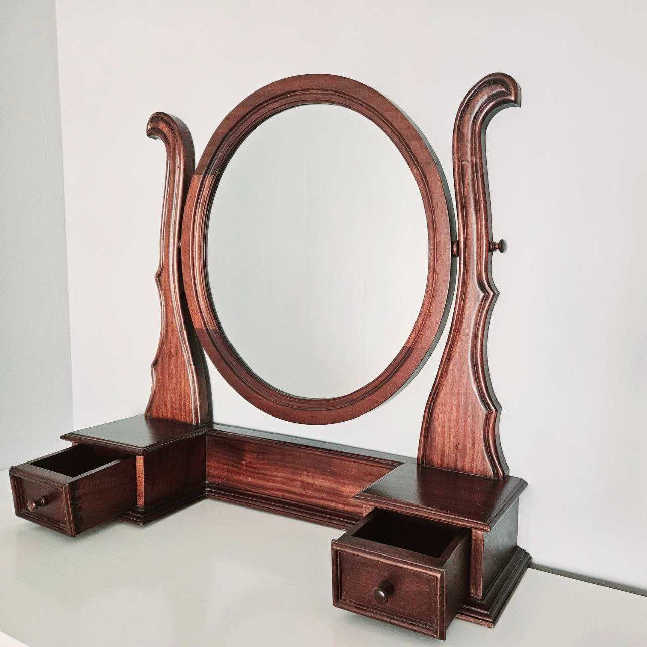Toucador vintage com espelho em madeira maciça