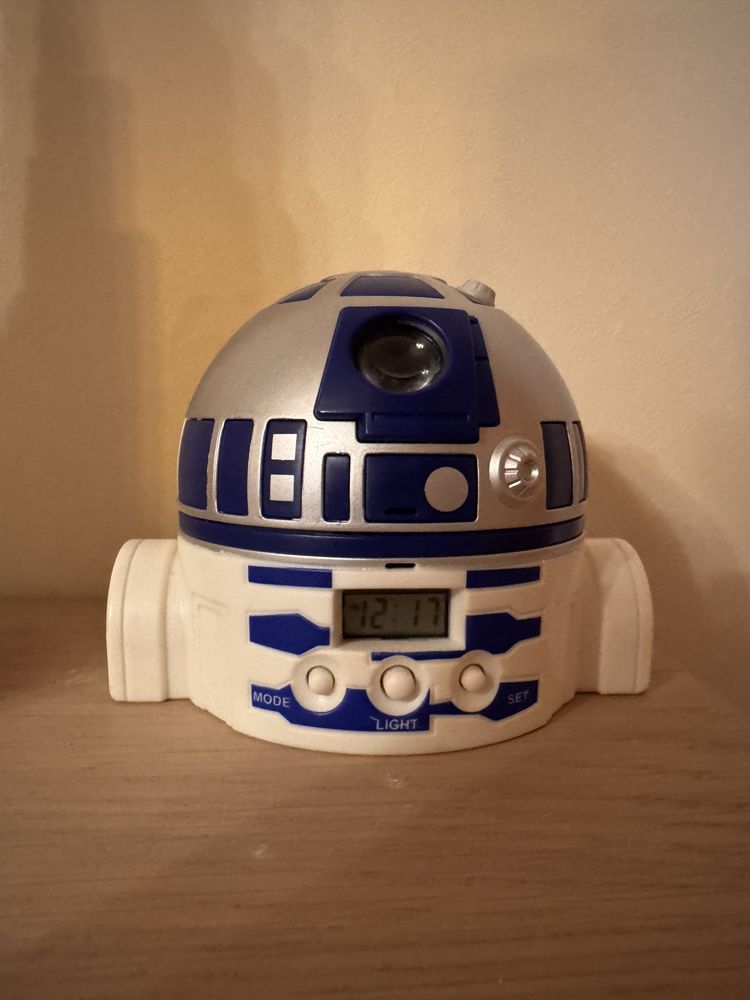 Relogio despertador e balde de tecido Star Wars R2 D2