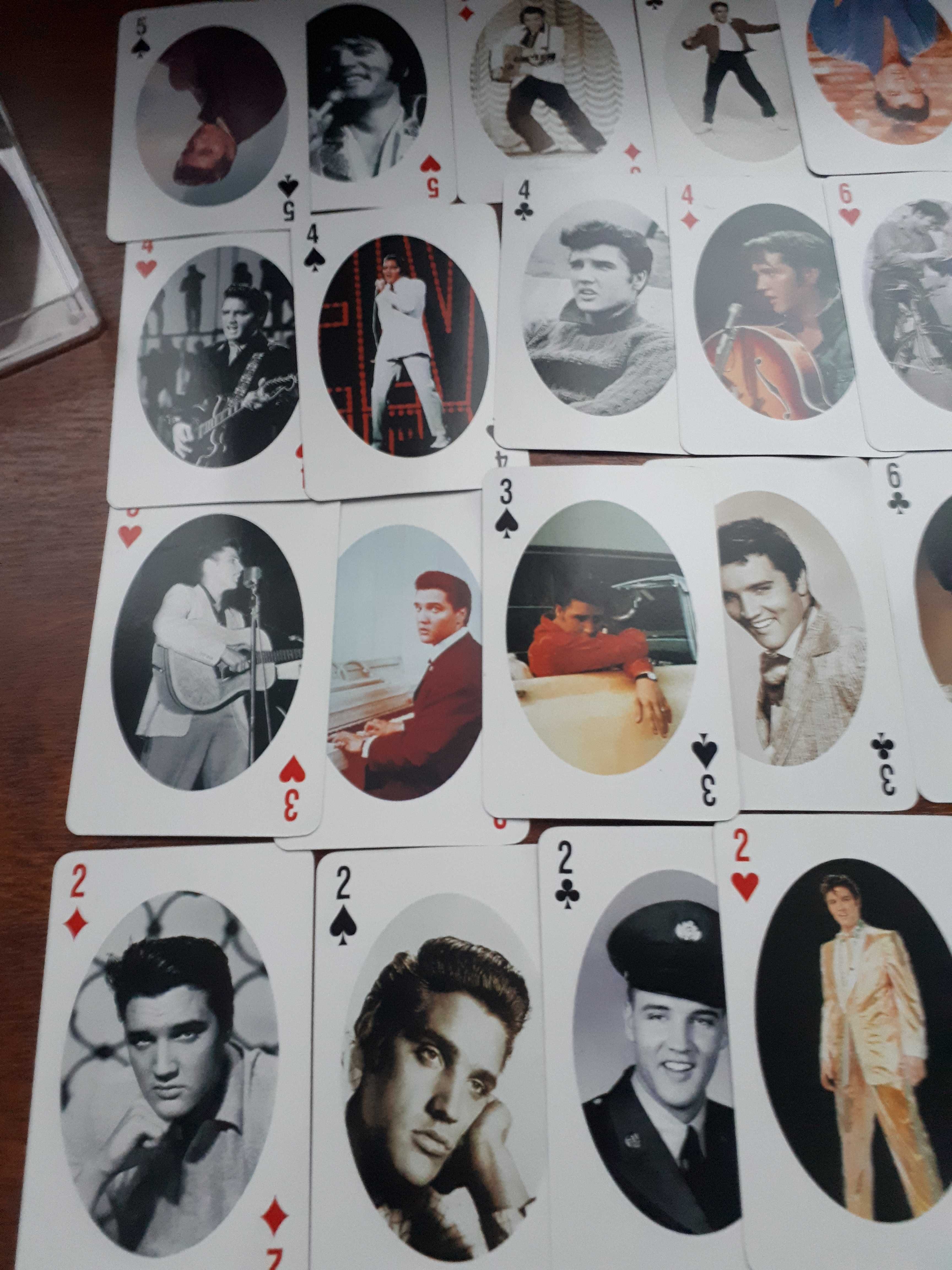 Kolekcjonerskie karty do gry z królem rock&rolla.