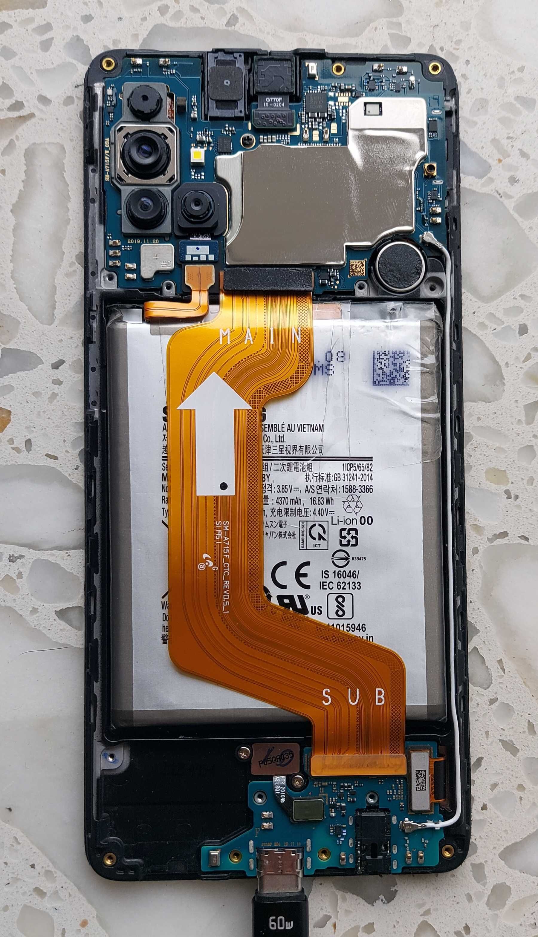 Samsung Galaxy A71 SM-A715F Dual sim,pamięć 6/128gb na części