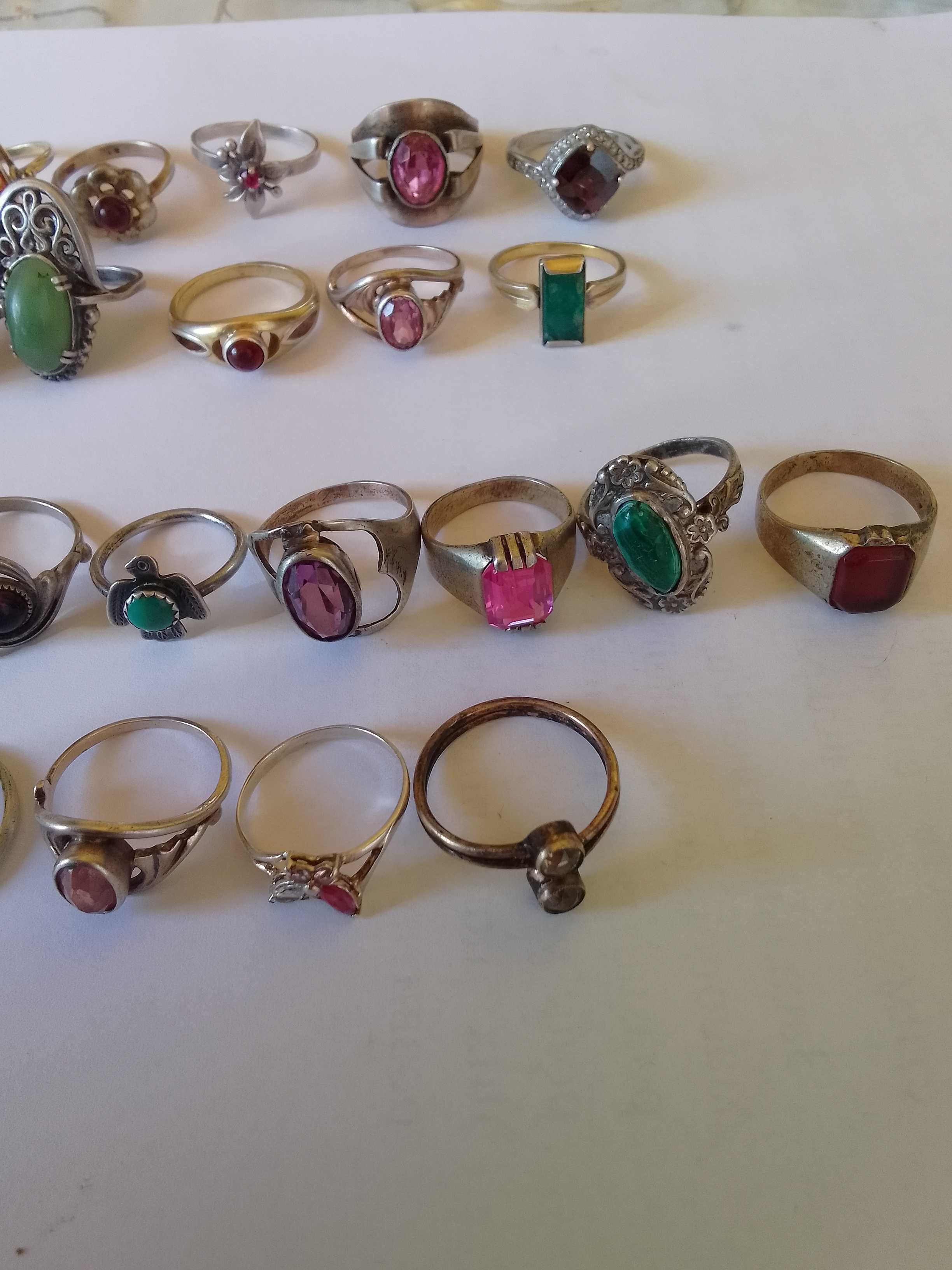 Коллекционный набор советское серебряное кольцо перстень 875 пробы