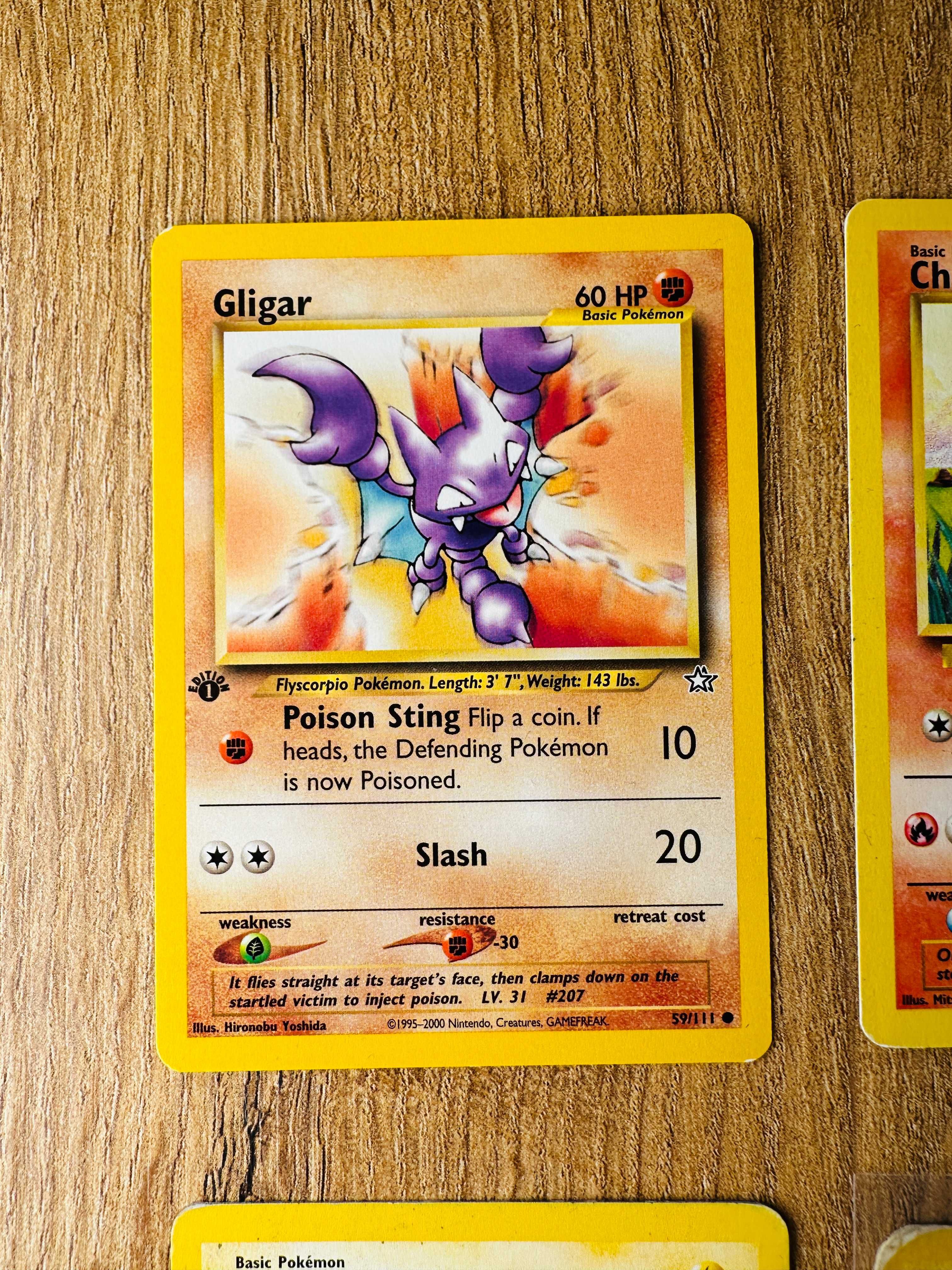 108x Karty Pokemon Stare Vintage - Oryginalne Base Set - Gorszy stan