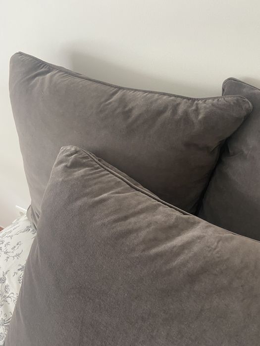 Conjunto 3 almofadas IKEA Sanela cinza escuro