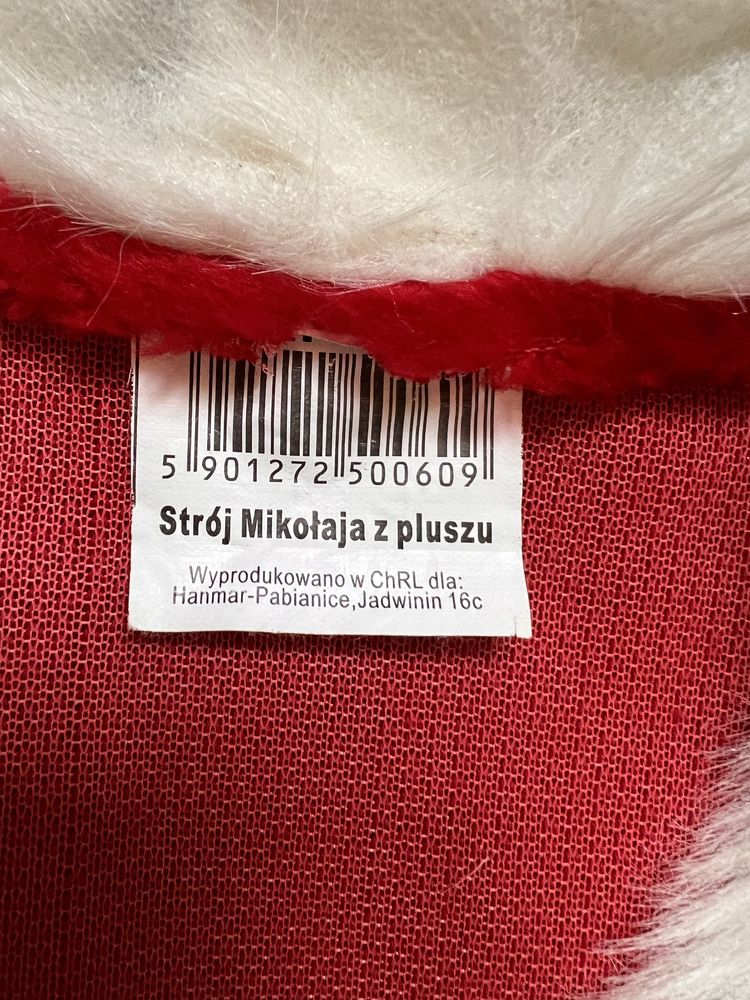 Strój mikołaja z pluszu + czapka