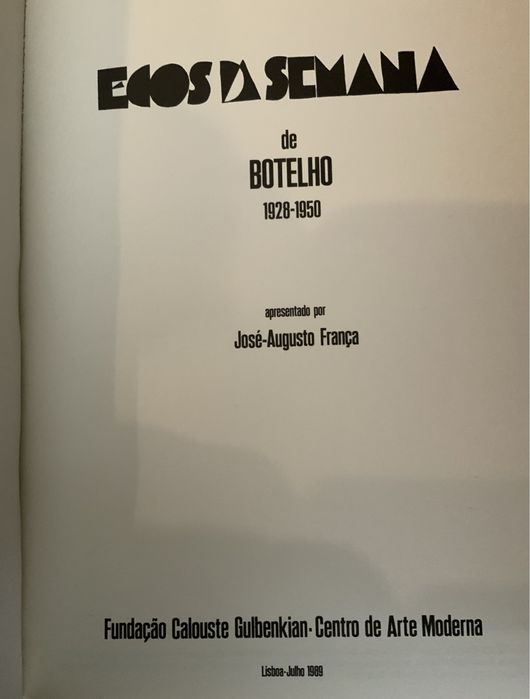 Ecos da Semana Botelho |  Fundação Calouste Gulbenkian