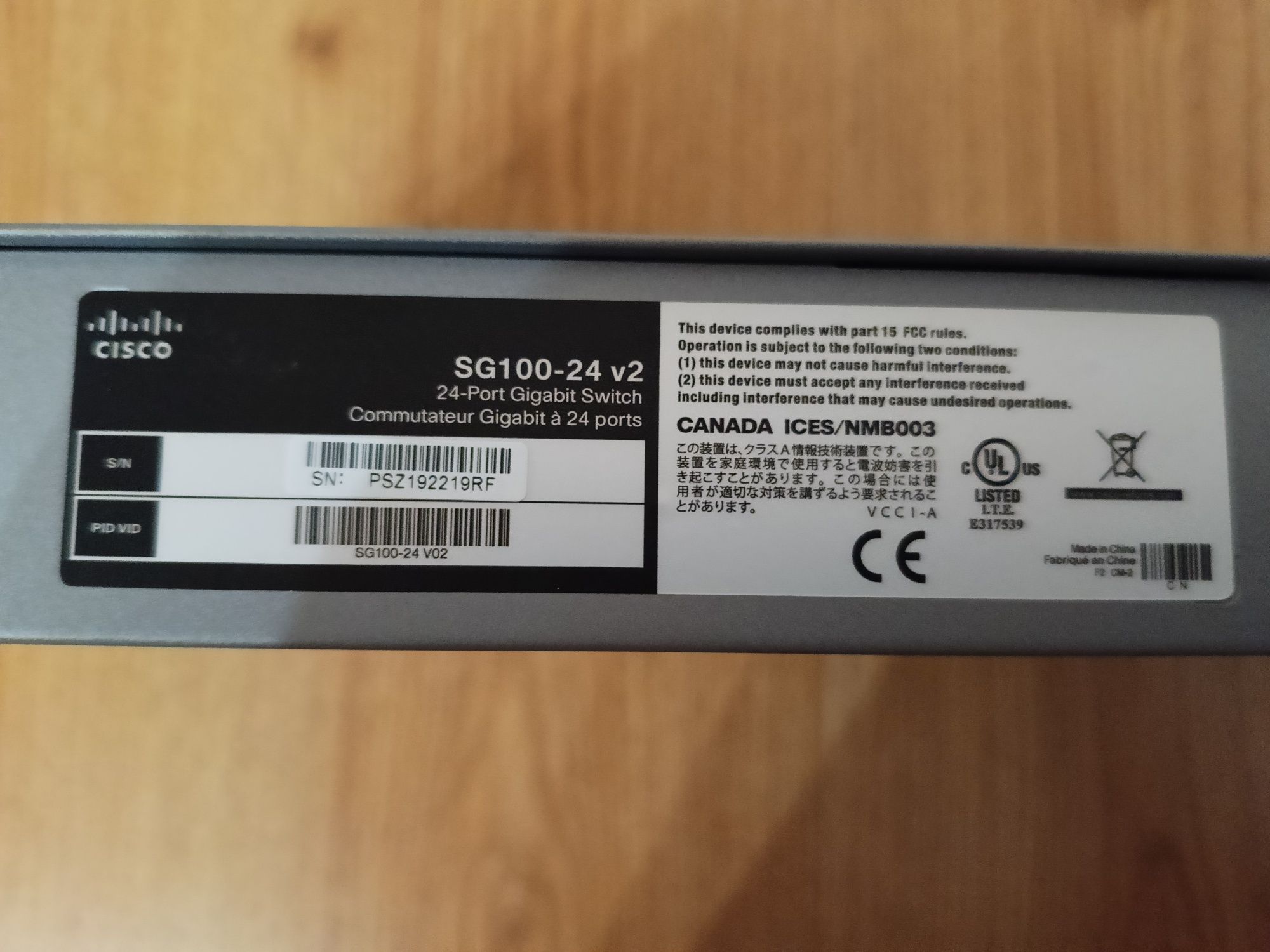 Switch zarzadzalny Cisco Cisco SG 100-24PP-K9-EU,