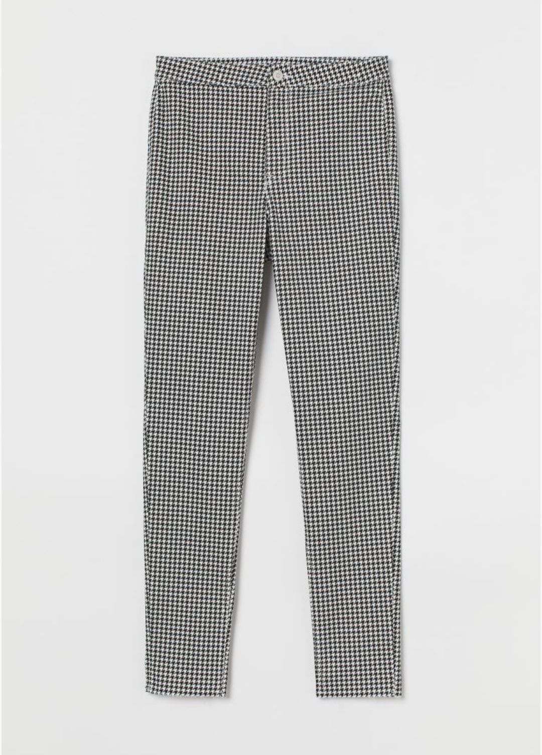 H&m świetne elastyczne spodnie w pepitke z diagonalu 34