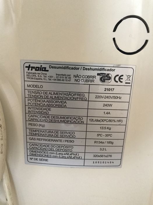 Desumidificador Troia