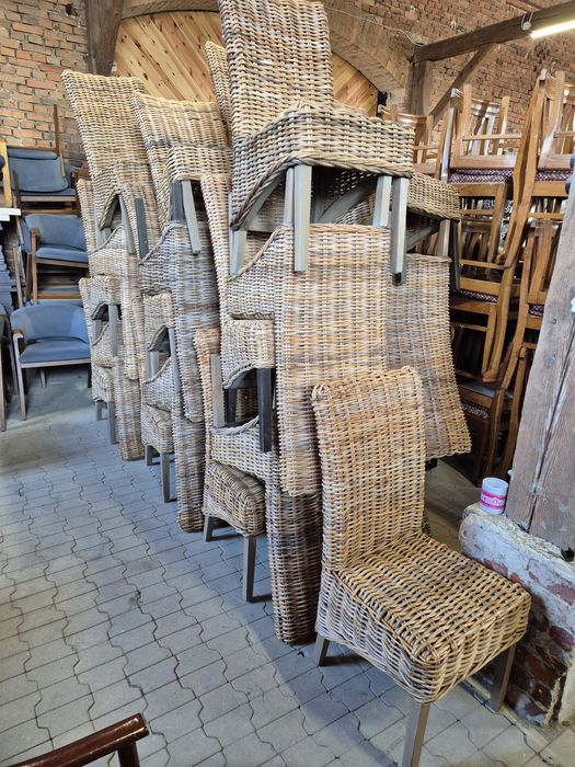 4szt Krzesło rattanowe naturalne | Ogród | Weranda | Restauracja