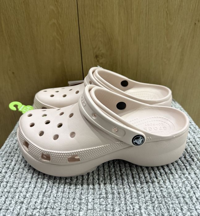 Chodaki Crocs na platformie rozmiar 39-40, 9 piękne Rożowe