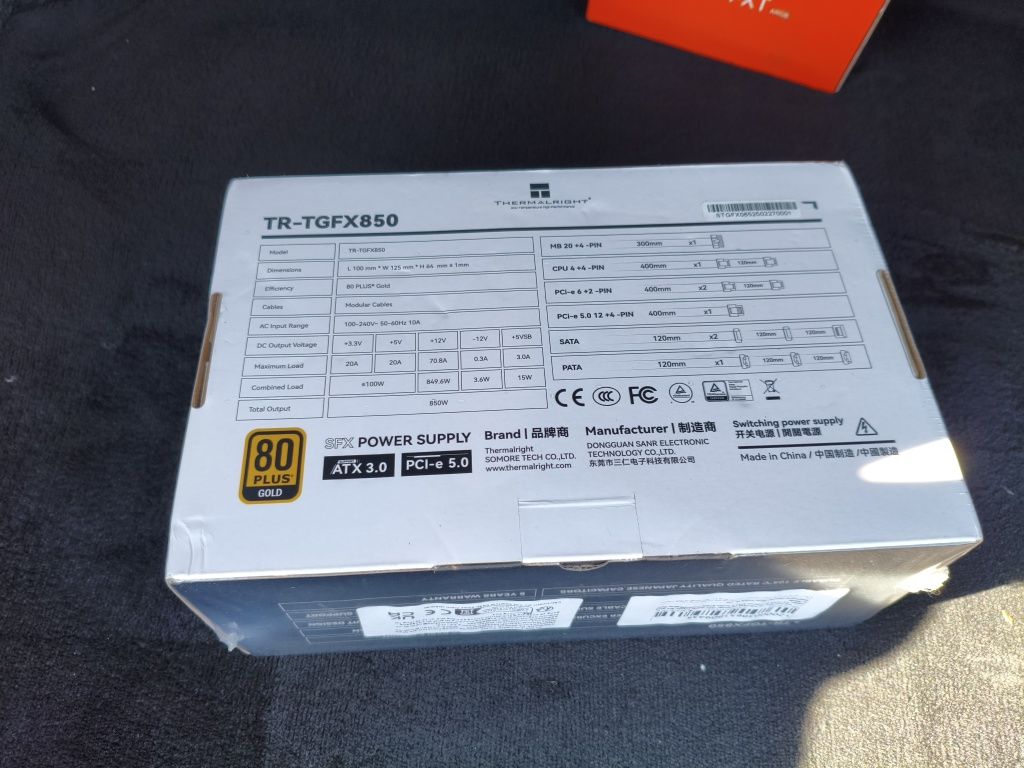 Блок питания SFX 16 pin GPU Thermalright TR-TGFX850 Gold 850W Модуль
