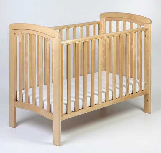 łóżeczko niemowlęce  drewniane Troll Nicole z opuszczanym bokiem