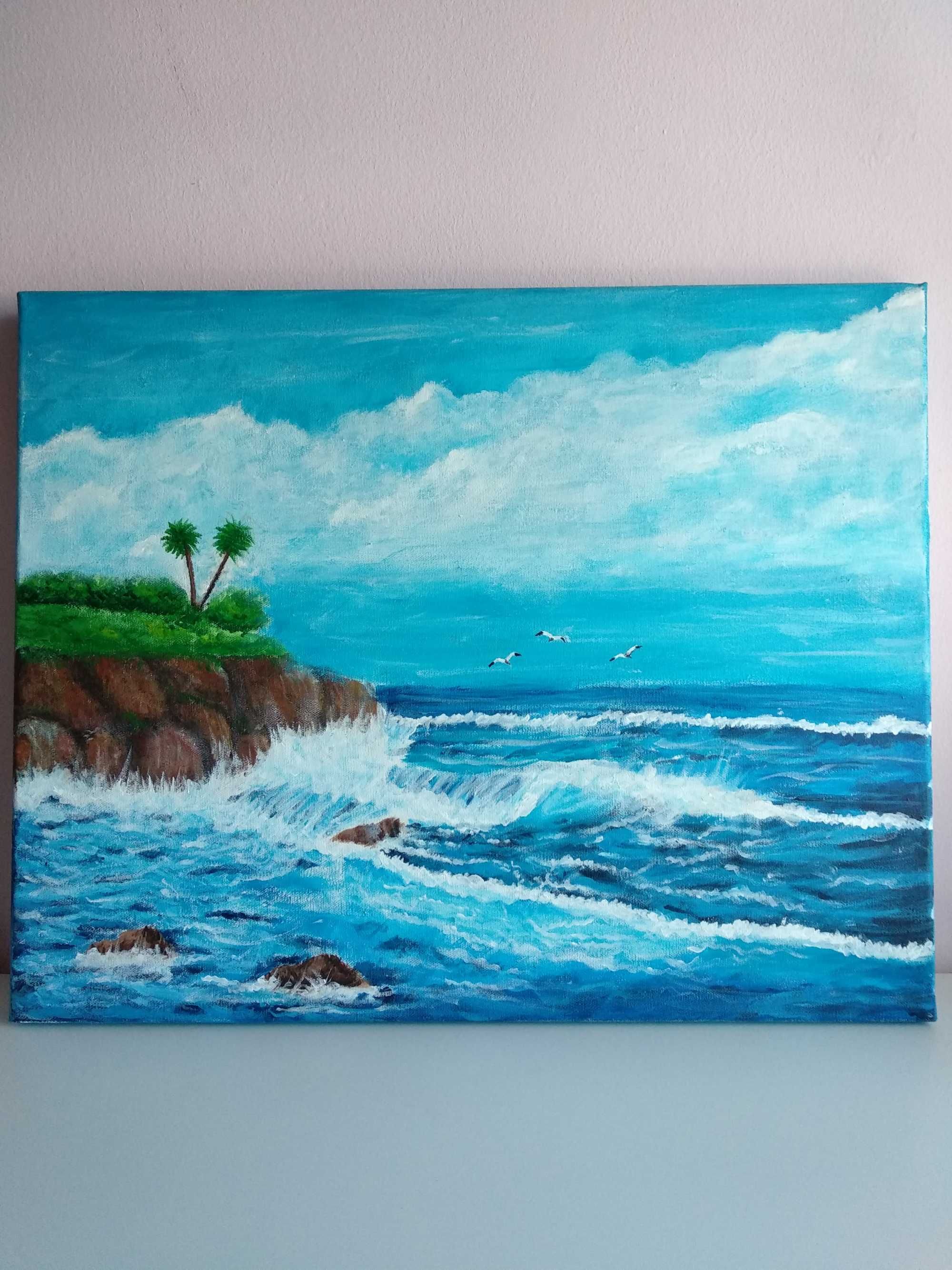 Venda de um quadro de uma paisagem de mar