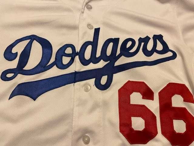 Koszulka baseball MLB Los Angeles Dodgers #66 Puig Majestic rozmiar 40