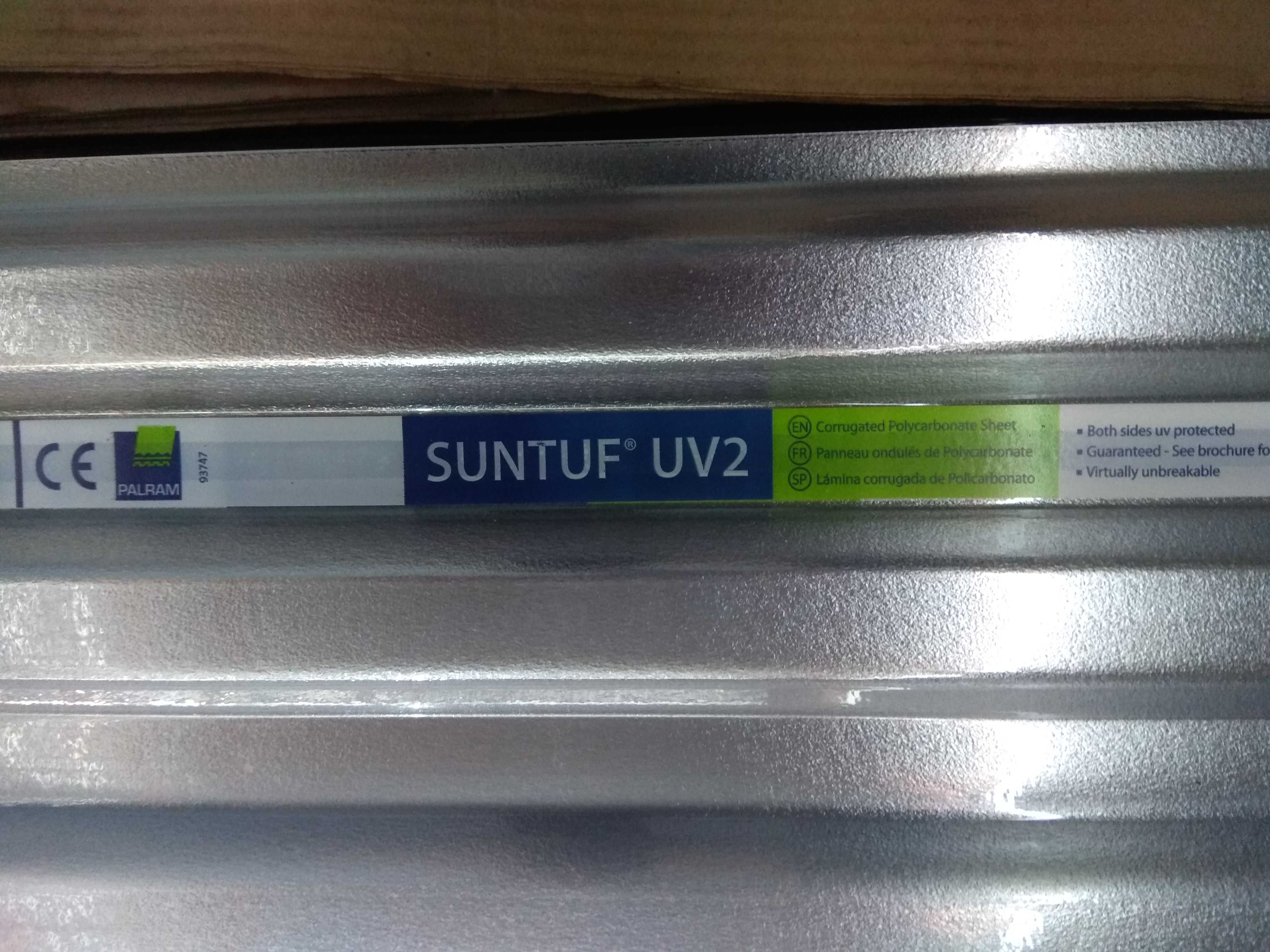 Прозорий/бронзовий шифер полікарбонат Suntuf UV2 0.8 мм колотий лід
