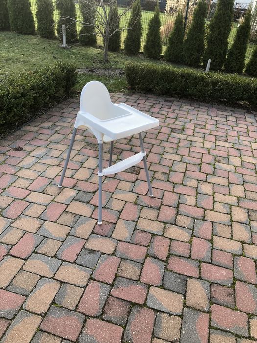 Fotelik ikea antilop z podnóżkiem i poduszką