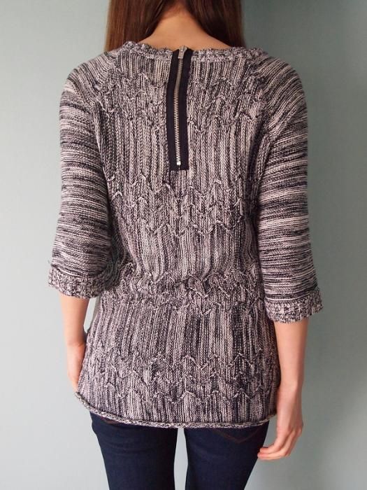 Szary sweterek z zamkiem TU 38 M 36 S sweter siwy dzianina zamek zip