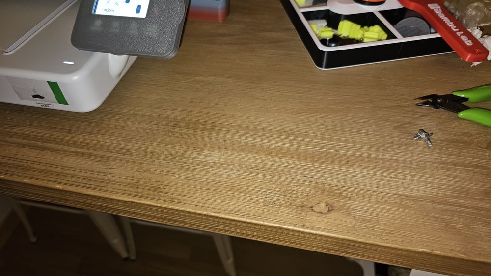 Mesa Alta com Tampo Tipo Bambu 140x75cm