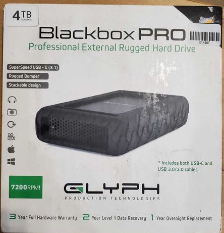 новий диск Glyph BlackBox Pro  7200 RPM, USB-C (3.1,Gen2) (4TB)